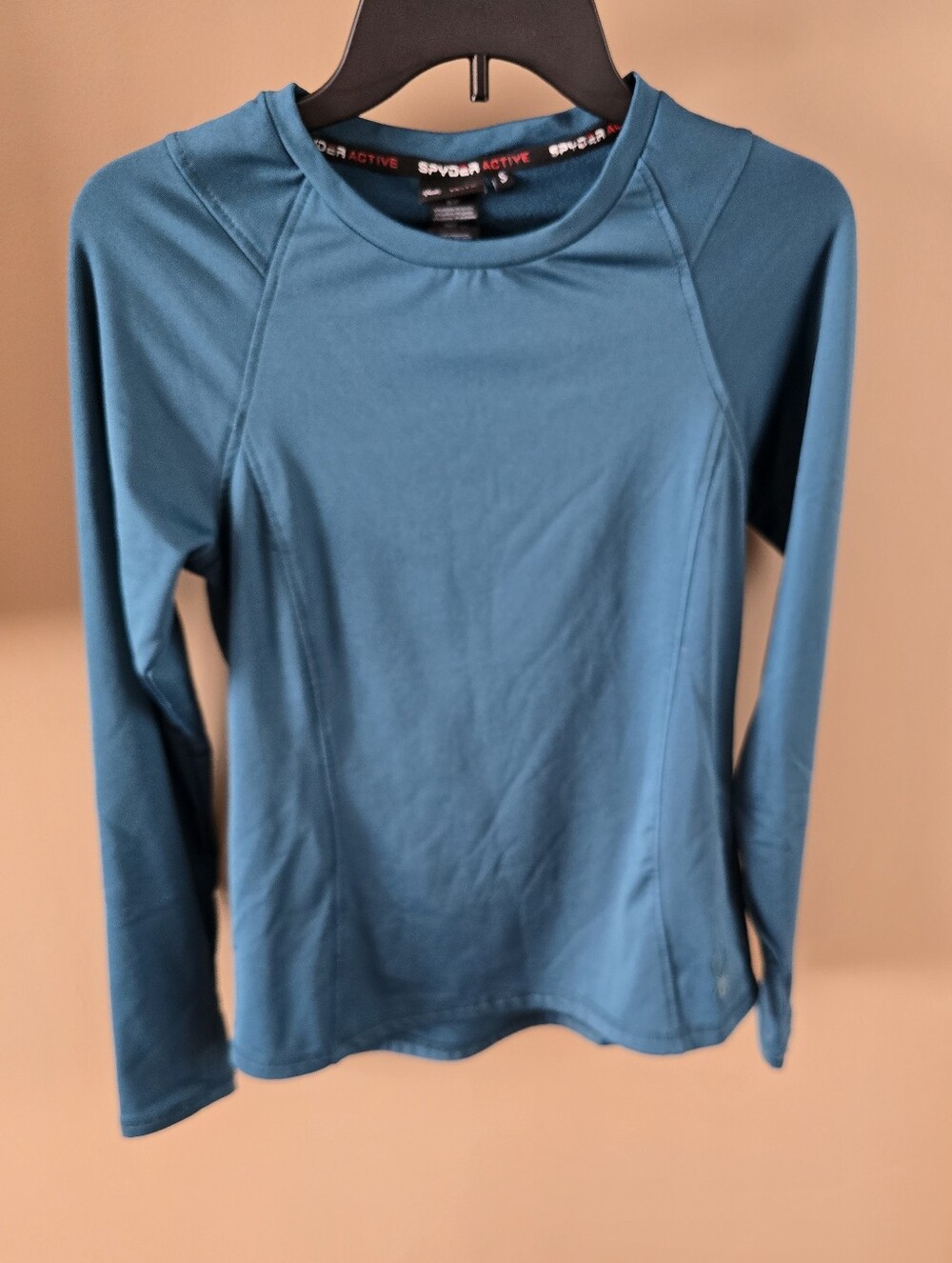 Spyder Active Women's Long-Sleeve Performance Top in Teal/Green. Size Small.